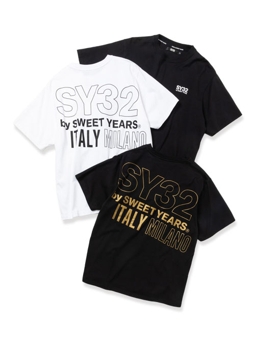 バックスラッシュロゴ Tシャツ◆BACK SLASH BIG LOGO TEE◆SY32 by SWEET YEARS エスワイサーティトゥバイスウィートイヤーズ [14154J-W]