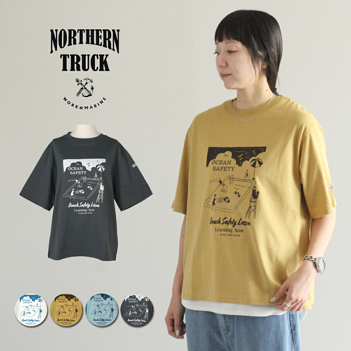 NORTHERN TRUCK　ノーザントラック　2026年新作　Safety Lesson Tシャツ　レディース　Tシャツ　カジュアル　プリントTシャツ　ロゴTシャツ　送料無料　NDC36274