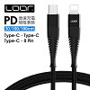 LOOF PD急速充電対応 USB C Type C to Type C ケーブル 充電ケーブル 急速充電 Typ...