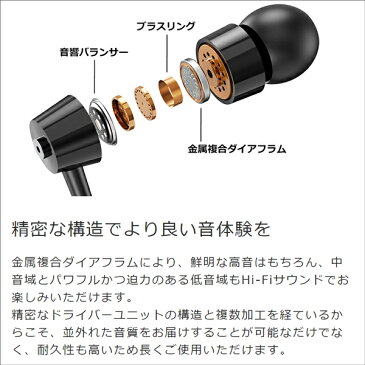 LOOF マイク付きイヤホン イヤフォン 3.5mm 有線 カナル型 高品質 高音質 低音 高級 高性能 人気 おすすめ リモートワーク 在宅 在宅ワーク マイク イヤーピース 選べる3サイズ 選べるサイズ 痛くない ランキング 売れ筋 高級 軽い イヤピース おしゃれ シック 上品