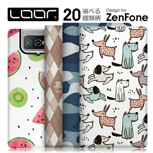 LOOF SELFEE Zenfone 10 9 8 Flip 7Pro 7 6 Edition 30 ケース カバー Zenfone Max Pro Max Plus M2 M1 Live L1 5 5Q 5Z 4 Max Zenfone9 Zenfone8 Flip Zenfone7 Pro Zenfone6 ケース カバー 手帳型 スマホケース カード収納 カードポケット ベルトなし 犬 猫 かわいい スタ