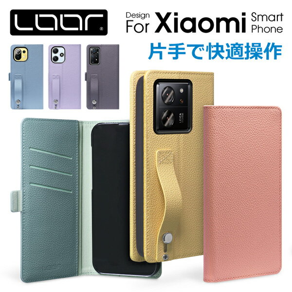 LOOF Hold Xiaomi POCO F4 GT Redmi Note 11 Pro 5G Note 10T 11 11T Pro Redmi Note 10 JE Mi 11 lite 5G Redmi Note 10 Pro Note 9T Mi Note 10 Lite 手帳型ケース Redmi Note 9S ケース 手帳型カバー スマホケース 本革 カードポケット リング付き ベルト ループ 片手