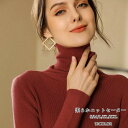 【スーパーSALE半額】着回し抜群♪コーデやすい長袖ニットセーター レディース タートルネック インナーTシャツ ニットハイネックストレッチレディース 通勤 OL オフィス カジュアル 大人 リブニット 薄手
