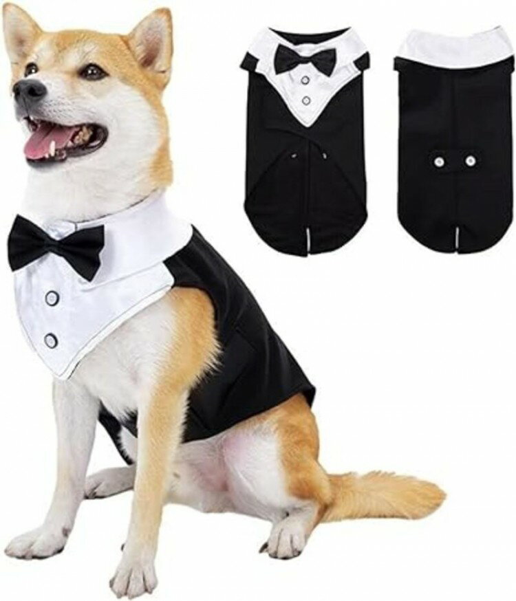 犬スーツ 犬服 洋服 タキシード 中型犬 大型犬 紳士服 おしゃれ 柴犬 ダックス ゴールデンレトリバー ..