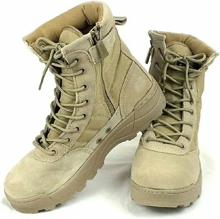 ミリタリーブーツ タクティカルブーツ 迷彩 ライダーブーツ シューズ サバゲ サイドジッパー 作業靴