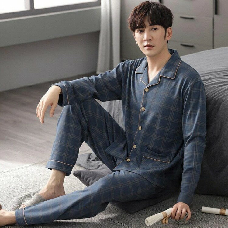 大きいサ 入院 部屋着 紳士 上下セット セットアップ 肌触り 寝巻き 冬 秋 前開き 長袖 ルームウエア ..
