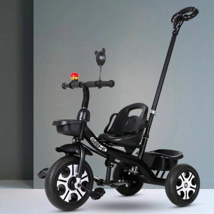 子供用三輪車 ベビーカー 押し棒付き 三輪車 2歳から7歳まで ペダル付き コントロールバー付きシートベルト付き 超軽量 機能満載 自転車 キッズプレゼント 乗用玩具 おもちゃ