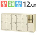 【P5倍8/25 13-15時&最大1万円クーポン8/24-27】 12人用シューズロッカー 6列2段 奥深 南京錠 SLC-D12Y-N 鍵付き シューズボッ...