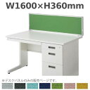 【P5倍4/25 13-15時&最大1万円クーポン4/24~27】 デスクトップパネル クランプ式 幅1600×高さ360mm デスクパネル デスクパーテーション 間仕切り 卓上パーテーション 目隠し 衝立 飛沫防止 おしゃれ DLP-163 LOOKIT オフィス家具 インテリア