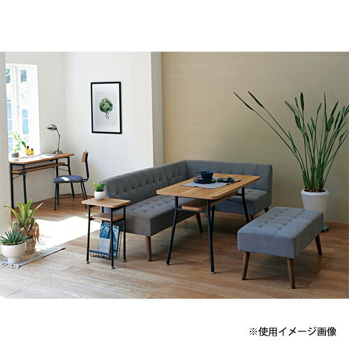 【法人送料無料】ダイニングテーブル 幅1100×奥行600×高さ680mm ブラウン ナチュラル 角型天板テーブル 棚付きテーブル リビングダイニング ミルド MLDDT110 [2]
