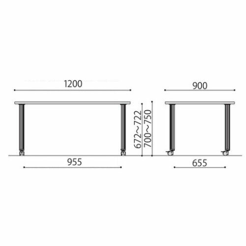 【法人送料無料】 福祉用テーブル キャスター脚 幅1200×奥行900mm 抗ウイルス加工 抗菌加工 ナチュラル ワークテーブル ダイニングテーブル 福祉施設 VHAC-1290