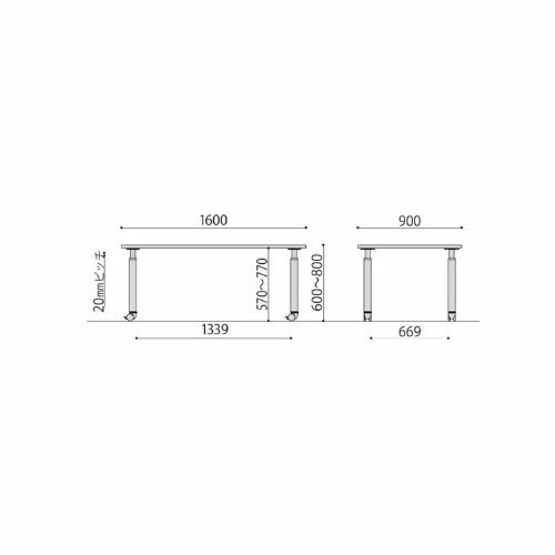 【P5倍9/5 10-14時&最大1万円OFFクーポン 9/4 20時-9/11 2時】【法人送料無料】 昇降テーブル キャスター付き 幅1600×奥行900mm 抗ウイルス加工 抗菌加工 10段階高さ調節 ダイニングテーブル 介助テーブル 施設 VMRT-W1690