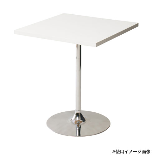 【法人送料無料】 抗ウイルスカフェテーブル 脚部 ラッパ脚 直径400×高さ672mm クロームメッキ スチール製 組合せテーブル ロビーテーブル 日本製 RYS-4038M [2]