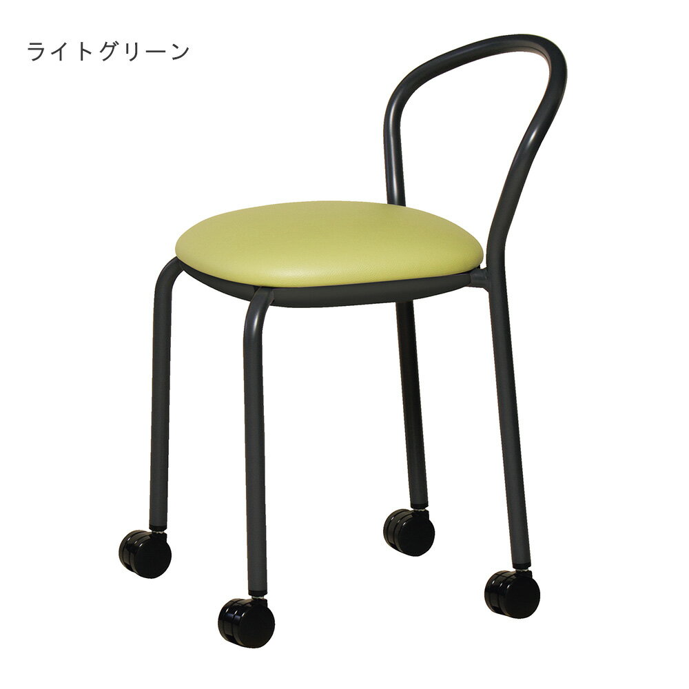 【法人送料無料】 スタッキングチェア 幅410×奥行465×高さ640mm キャスター デスクチェア パソコンチェア 事務椅子 ワークチェア 会社 レザー 日本製 TMO-SC [3]