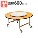 【P5倍5/10 13-15時&最大1万円クーポン5/9-15】 【法人送料無料】 ターンテーブル スチール製回転金具タイプ 直径600mm アイボリー 共巻 テーブル用オプション台 回転台 ホテル 飲食店 完成品 日本製 TAN-6038 ルキット オフィス家具 インテリア(3)