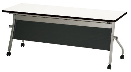 ★soldout★フォールディングテーブル 幕板付き 跳ね上げ式 デスク NLSQ-1545P LOOKIT オフィス家具 インテリア