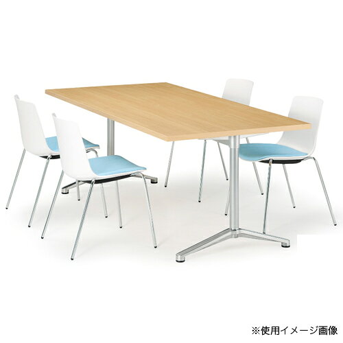 【法人送料無料】 ダイニングテーブル 幅1200mm 奥行750mm 角型 T字脚 会議テーブル ミーティングテーブル カウンター 打ち合わせ エントランス HD-1275K [3]