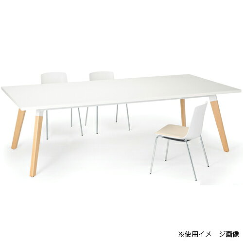 【SS限定P5倍6/5 13-15時&最大1万円クーポン6/4-10】 【法人送料無料】 介護 福祉施設用 テーブル 幅2100mm 奥行1000mm 角型 ダイニングテーブル ミーティングテーブル 木製 大型テーブル オフィス SLA-2110K [3]