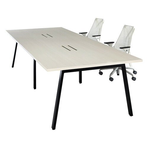 【最大1万円クーポン11/4-10】 【法人送料無料】 会議用テーブル 樹脂エッジ 幅3600×奥行1200mm ワイヤリングBOXなし 角型テーブル ミーティングテーブル テーブル オフィス家具 BSK-3612