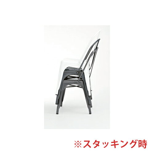 【SS限定P5倍6/5 13-15時&最大1万円クーポン6/4-10】 ダイニングチェア 4脚セット スタッキングチェア 椅子 食卓チェア カフェチェア チェア スタッキング 収納 コンパクト おしゃれ インダストリアル 食卓 PC-133S ルキット オフィス家具 インテリア [2]