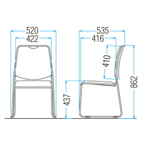 【ビジネス割10%OFF&1200円OFFクーポン9/26-10/24】 【法人限定】 レセプションチェア 宴会 椅子 チェア ホテル RC-13 [3]