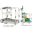 法人限定 清掃用カート スチール製 収納 雑巾 DS-571-420-0 LOOKIT オフィス家具 インテリア