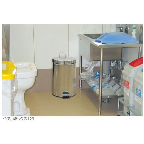 【P5倍5/25 13-15時&最大1万円クーポン5/23-26】 【法人限定】 ゴミ箱 ペダル式 ゴミボックス ペダル式ボックス ペダルボックス ダストボックス ステンレス 分別 業務用 スリム ふた付き 福祉施設 DS-238-512-0 [2]
