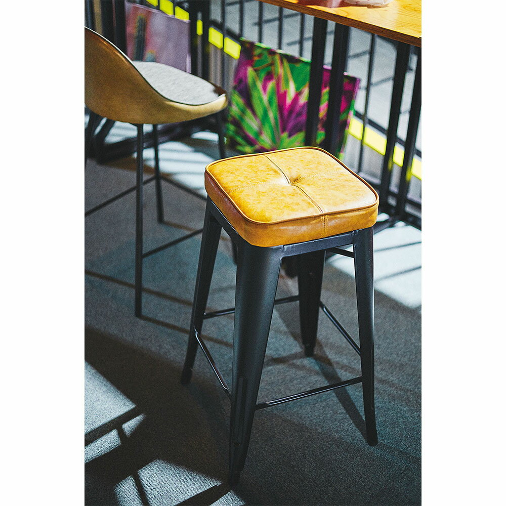 ハイスツール 革張り 4本脚 スタッキングスツール ミーティングチェア ワークチェア 革張りチェア チェア 会議室 待合室 シンプル おしゃれ コンパクト PC-252 [3]