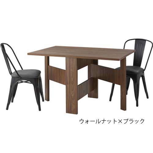 ダイニングセット 2人用 フォールディングテーブル 折りたたみテーブル ダイニングテーブル チェア セット 木製テーブル スチールチェア フィーカ FIK-103S [2]