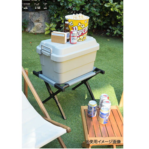 アウトドアチェア 幅61×奥行50×高さ43cm フォールディングラック＆スツール 屋外用チェア 簡易スツール 荷物台 荷物置き ピクニック BBQ レジャー OLC-623 look-it-10644900 LOOKIT オフィス家具 インテリア サンプル画像2