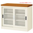 【法人限定】 ガラス引戸書庫 BER-ST10(N) 1列3段 引違い書庫 LOOKIT オフィス家具 インテリア