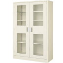 【P5倍7/30 13-15時&最大1万円クーポン7/30】 【法人限定】 ガラス両開き書庫 BER-84G(N) W1200mm 学校 図書室