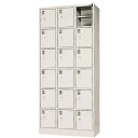 【P5倍7/20 13-15時&最大1万円クーポン7/19-25】 【法人限定】 18人用シューズロッカー 3列6段 棚付き SLK-1836A