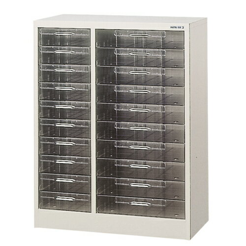 バイヤーおすすめポイント 2サイズに対応した便利な整理ケースです！ 透明な引き出しで、外から書類を確認可能。 A4縦引き、B4横引きタイプです。 その他シリーズ商品取り扱っています。 商品情報 商品名 レターケース　2列10段　A4・B4深型タイプ 商品番号 GH-CDAB4-210L 組立状態 完成品(新品) 特記事項 ※配送の注意事項がございます。詳細は下記表をご確認ください。 付属品 仕切板8枚(長片・短片各2枚)、シール カラー アイボリーグレー サイズ 外寸：幅685×奥行330×高さ880mm A4引出し内寸：幅228×奥行317×高さ72mm B4引出し内寸：幅377×奥行280×高さ72mm 重量：26.4kg 仕様 スチール、プラスチック 備考 ●環境対応エコ塗装・粉体塗装 シンナーなどの人体に有害な有機溶剤を使わず吹き付けた後に残った塗料を再利用する環境にやさしい塗装方法です。キズやサビに強く、耐久性・汚染性にも優れています。 ●グリーン購入法適合商品 社団法人日本オフィス家具協会(JOIFA)が認めた、地球環境に非常に優しい商品です。 レターケース / 仕切り 書類 パステルケース 手紙 ファイル 収納 書庫 透明 プラスチック A4 B4 オフィス デスクワーク キャビネット GH-CDAB4-210L 配送情報 配送料 全国一律 送料無料 (軒先渡し) ※但し、北海道、沖縄県、離島、遠隔地は中継料が別途必要になります。 配送の注意事項 ※配送先によって車上渡しになる場合がございます。トラックからの荷降ろしをお手伝いいただく必要がございますので予めご了承ください。 その他 − オプション 商品名 A4サイズ浅型用　長片・短片各4枚、計8枚セット A4サイズ深型用　長片・短片各4枚、計8枚セット B4サイズ浅型用　長片・短片各4枚、計8枚セット B4サイズ深型用　長片・短片各4枚、計8枚セット ※オプション（商品・サービス）をご希望の場合は、商品をカートに入れてご購入手続きを進めていただいた際に表示される【備考欄】にてサービス希望の旨をご記載ください。 関連商品 商品 商品番号 2列6段　A4浅型タイプ GH-CDA4-206S 2列12段　A4深型4段浅型8段 GH-CDA4-2428C 2列10段　A4・B4深型タイプ GH-CDAB4-210L 2列20段　A4・B4浅型タイプ GH-CDAB4-220S 2列15段　A4・B4深型5段浅型10段 GH-CDAB4-25210C 12段　B4深型4段浅型8段 GH-CDB4-1418C 15段　B4深型5段浅型10段 GH-CDB4-15110C 2列15段　B4深型5段浅型10段 GH-CDB4-25210C ※商品検索欄より商品番号にてご検索ください。