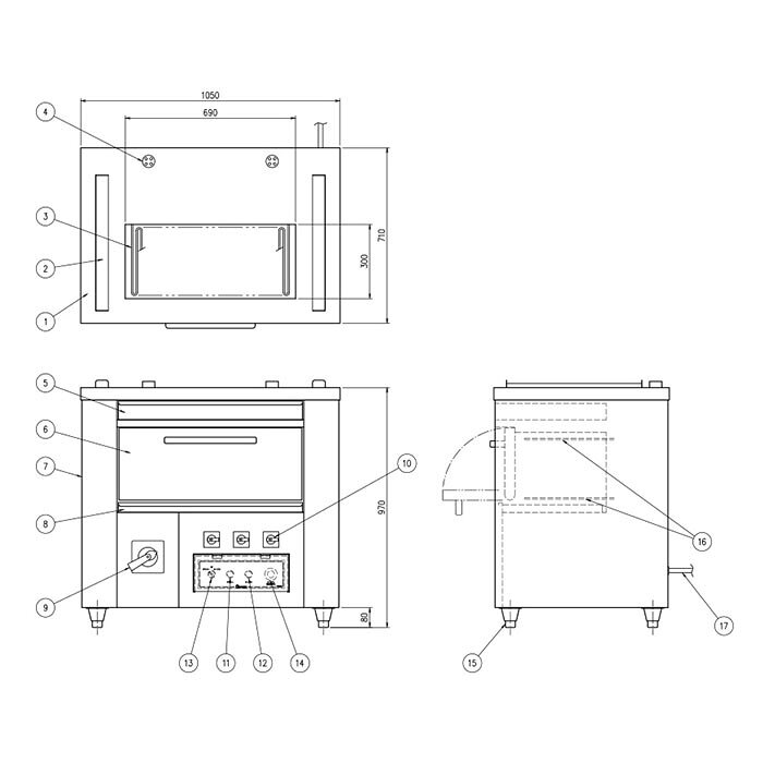 【P5倍10/30 13-15時&最大1万円クーポン10/30】 電気グリラー 幅1050×奥行710×高さ970mm オーブン付 焼物器 調理機器 グリラー 調理器具 オーブン グリル スタンド型 調理 串焼 焼き鳥 焼物 業務用 GO-15N LOOKIT オフィス家具 インテリア look-it-10249952 LOOKIT オフィス家具 インテリア サンプル画像2