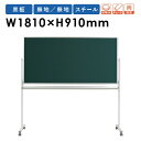 【P5倍10/25 13-15時&最大1万円クーポン10/24-27】 【法人限定】黒板 脚付き W1800mm ブラックボード MS36TDN