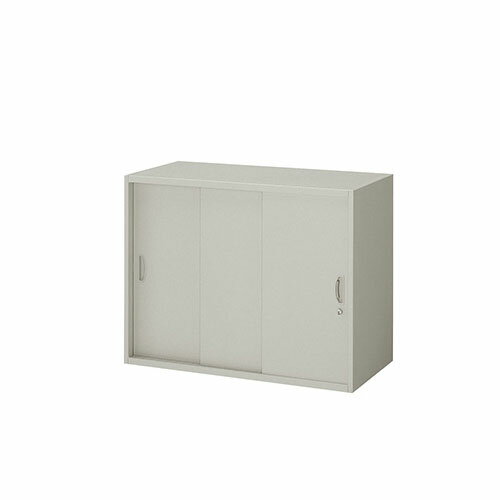 乐天商城 - 【最大1万円クーポン6/20-25】 引戸書庫 幅899×奥行450×高さ700mm 収納庫 保管庫 スチール書庫 引違い書庫 キャビネット オフィス収納 本棚 書棚 ファイル 引き戸 鍵付き 収納 NW-0907H3-AW