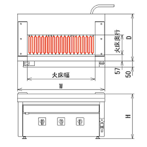 電気グリラー 焼き鳥 焼鳥 厨房 店舗 3P-212XC LOOKIT オフィス家具 インテリア