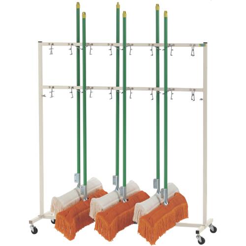 【P5倍11/15 13-15時&最大1万円クーポン11/14-16】 モップハンガー 16本掛け 屋内 モップ用 掃除用具 ..