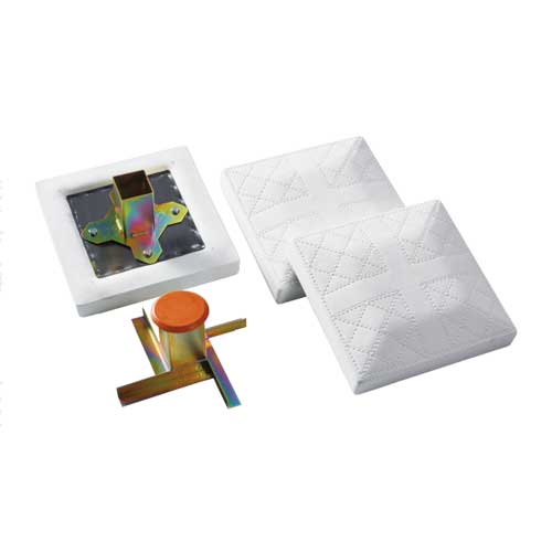 【最大1万円クーポン11/20-26】 塁ベース 固定式 ゴム蓋 上下金具付き 3セット1組 ラバー ウレタンモールド 金属スパイク 野球 ソフトボール 学校 ...