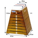 【P3倍4/1 11-16時&最大2500円クーポン4/1 0-24時】【法人限定】 跳び箱 8段 高さ100cm 飛び箱 指導ライン入り 小学校 体育館 授業 体育用品 スポーツ施設 教育施設 安全 体操 体育 カラー 日本製 S-4063-4067 その1