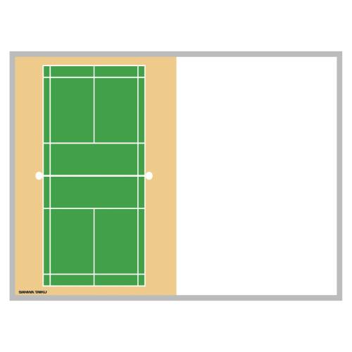 バイヤーおすすめポイント 戦略・戦術を練るミーティング等で重宝する、半面カラーコート図付きのホワイトボード。 両面ホワイトボードなので裏面も使えます。キャスター付きで移動が簡単です。 名入れも可能ですので卒業記念としてもお使いいただけます。（※別料金） 商品情報 商品名 移動式カラフル作戦板　 バドミントン 商品番号 LS-S-7912 組立状態 お客様組立の商品（新品） 特記事項 − 付属品 マグネット（競技人数プラス2個）、マグネット用シール（赤1〜20・青1〜20）、マーカー、イレーザー カラー 画像でご確認ください サイズ 幅1300×奥行560×高さ1800mm ボード面：900×1200mm 重量：19kg 仕様 枠：アルミ製 ボード面：スチール製 50mmキャスターストッパー付 ・日本製 備考 メーカー希望小売価格はメーカーカタログに基づいて掲載しています スポーツ用品　作戦板　作戦ボード　ミーティング用　ホワイトボード　両面ホワイトボード　クラブチーム　チーム　体育用品　試合　大会　運動施設　スポーツ施設　学校　部活動　体育　設備　備品　三和体育 贈答品 寄贈品 卒団生 卒団記念 記念品 卒業記念 S-7912 配送情報 配送料 全国送料一律　2,000円/台 (軒先渡し) ※但し、北海道、沖縄県、離島、遠隔地は中継料が必要ですのでお問い合わせください。 配送の注意事項 受注生産のため、発送までに2週間前後お時間を頂きます。 その他 − オプション 商品名 商品番号 価格 名入れ※ゴシック体・黒文字のみ・30文字程度まで・マーク入れは不可 LS-S-0988 1,700円（税込）/枚 ※オプション（商品・サービス）をご希望の場合は、商品をカートに入れてご購入手続きを進めていただいた際に表示される【備考欄】にて対象の商品番号もしくはサービス希望の旨をご記載ください。 関連商品 タイプ 商品番号 カラフル作戦板 LS-S-0980-88 サッカー LS-S-7911 バドミントン LS-S-7912 テニス LS-S-7913 バスケットボール LS-S-7914 ハンドボール LS-S-7915 フットサル LS-S-7916 バレーボール LS-S-7917 ベースボール LS-S-7918 ラグビー LS-S-7919 ※商品詳細は各商品ページにてご確認ください。