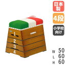 【P5倍5/5 13-15時&最大1万円クーポン5/5】 跳び箱 4段 とび箱 授業 体育館 運動施設 跳箱 子供 小学校 小学生 三和体育 三色帆布 防虫..