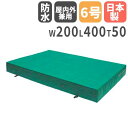 【P5倍5/25 13-15時&最大1万円クーポン5/23-26】 【法人限定】 体操マット 50cm厚 6号帆布 室内外兼用 200×400×50cm 体育マ...