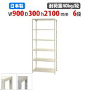 【P5倍5/10 13-15時&最大1万円クーポン5/9-15】 スチールラック 幅90×奥行30×高さ210cm 6段 40kg/段 スリムラック 軽量ラック 業務用 収納棚 スチール棚 物品棚 オープンラック 店舗 倉庫 整理棚 NSTR-764(3)