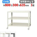 【P3倍11/1 13-15時&最大1万円クーポン11/1】 スチールラック 幅80×奥行30×高さ63.5cm 3段 80kg/全 キャスター付き スリムラック 軽量ラック 業務用 収納棚 スチール棚 物品棚 オープンラック NSTRK-154