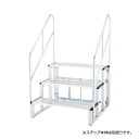 【P3倍9/1 13-15時&最大1万円クーポン9/1】 ステップ(昇降用階段)用両側両手すり ステップ用オプション やぐら用オプション 折りたたみ式アルミ製やぐらステージ用 オプション 手すり SYST