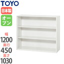 【法人限定】 オープン書庫 上下兼用 奥行45cm オフィス家具 オープンタイプ キャビネット 戸棚 収納棚 書庫 書類 ファイル 本棚 ユニットシステム V1245-10K