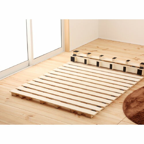 【最大1万円クーポン6/1~7】 送料無料 すのこベッド ロール式 セミダブル 木製寝具 ロールすのこ すのこ式ベッド 簡…