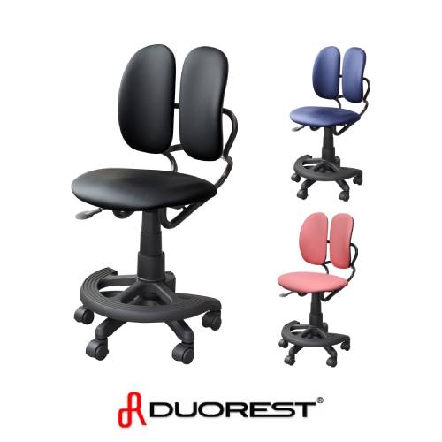 【最大1万円クーポン5/23~27】 デスクチェア DUOREST FIT+ 肘なし 幅470×奥行470～550×高さ790～900mm 学習椅子 ワークチェア 学習チェア パソコンチェア 分割背もたれ 人間工学 DR-289BY